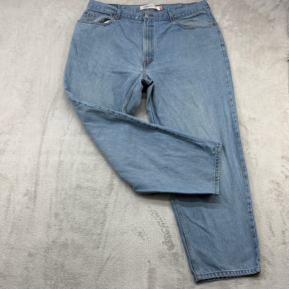 Levis 560 Comfort Fit Jeans Men 40x30 Light Wash Relaxed Tapered Denim Baggy Y2K